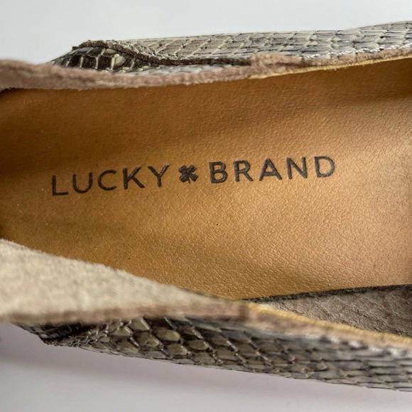 COPY - Lucky Brand Womens LK Cahill Leather Closed Toe Loafers Snakeprint Size … - Picture 7 of 10